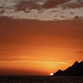 Corsican sunset, behind the headland